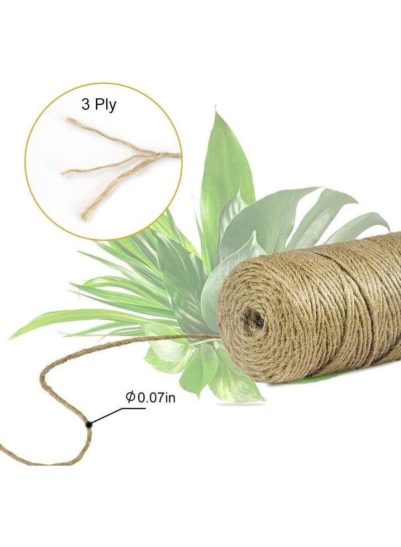 ChicAbode Jute Twine, 328 Feet Natural Jute String 3Ply Jute Rope for Floristry, Gifts, DIY Arts&Crafts, Decoration, Bundling, Garden and Recycling - Image 3